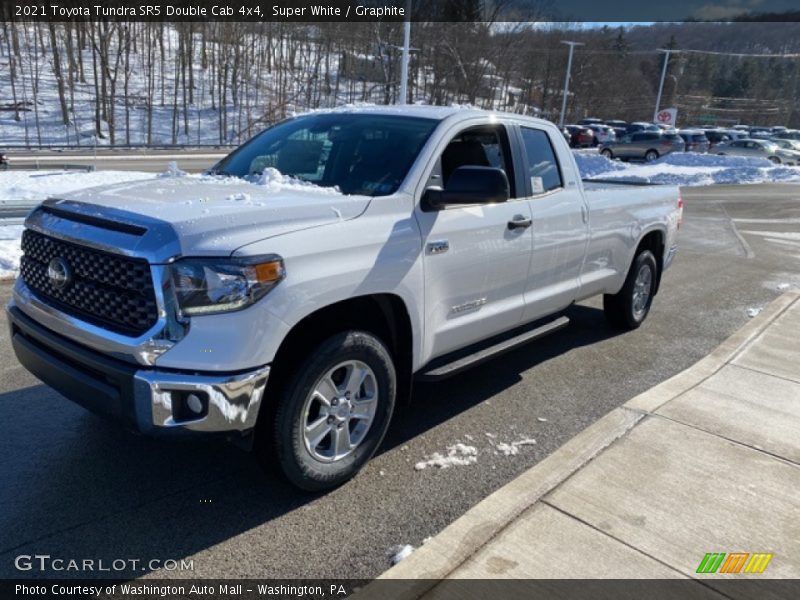 Super White / Graphite 2021 Toyota Tundra SR5 Double Cab 4x4