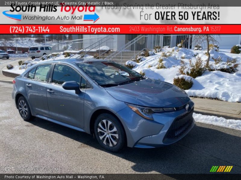 Celestite Gray Metallic / Black 2021 Toyota Corolla Hybrid LE