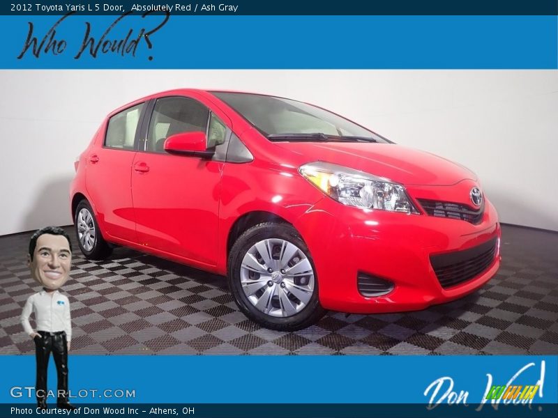 Absolutely Red / Ash Gray 2012 Toyota Yaris L 5 Door