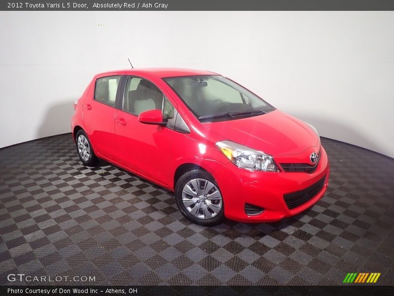 Absolutely Red / Ash Gray 2012 Toyota Yaris L 5 Door