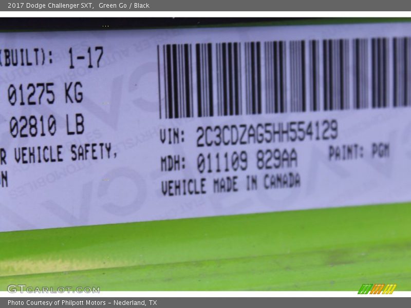 Green Go / Black 2017 Dodge Challenger SXT