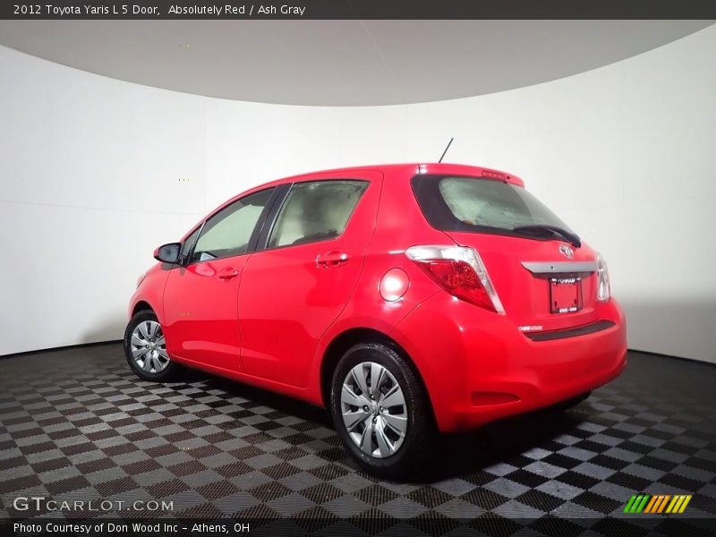 Absolutely Red / Ash Gray 2012 Toyota Yaris L 5 Door