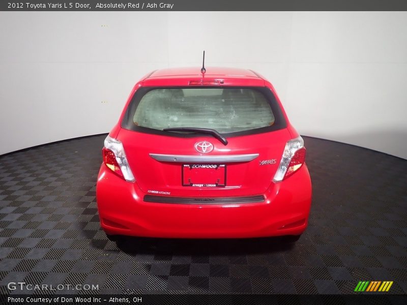 Absolutely Red / Ash Gray 2012 Toyota Yaris L 5 Door
