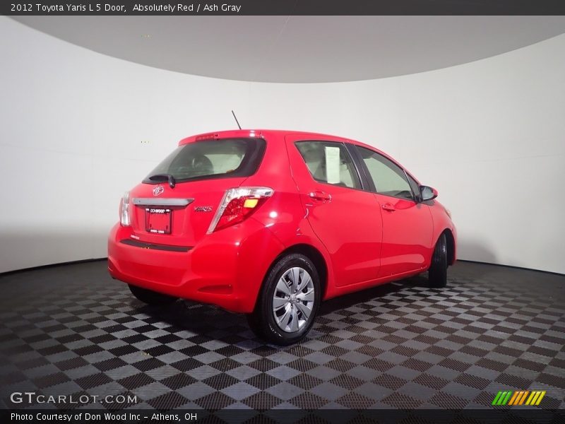 Absolutely Red / Ash Gray 2012 Toyota Yaris L 5 Door