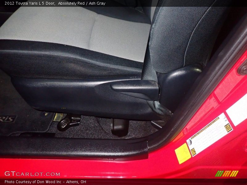 Absolutely Red / Ash Gray 2012 Toyota Yaris L 5 Door