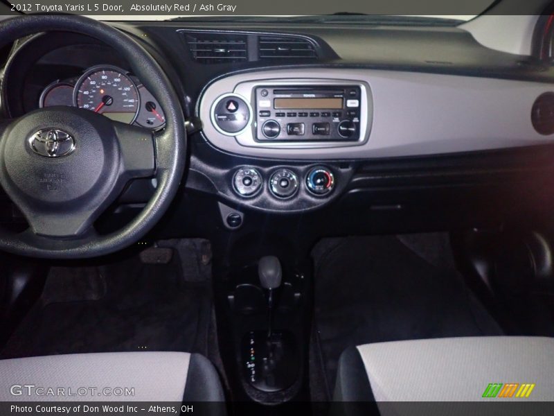 Absolutely Red / Ash Gray 2012 Toyota Yaris L 5 Door