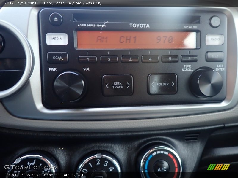 Absolutely Red / Ash Gray 2012 Toyota Yaris L 5 Door