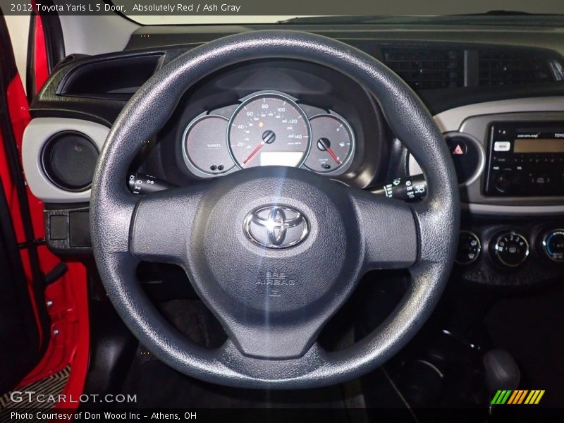 Absolutely Red / Ash Gray 2012 Toyota Yaris L 5 Door