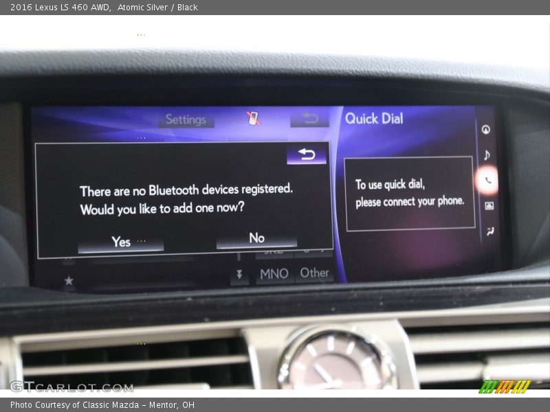 Controls of 2016 LS 460 AWD