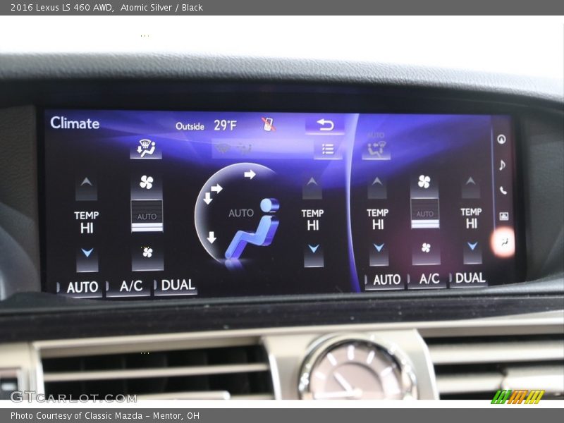 Controls of 2016 LS 460 AWD