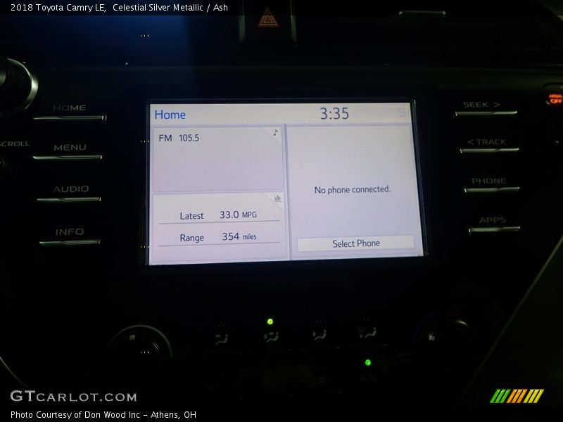 Celestial Silver Metallic / Ash 2018 Toyota Camry LE