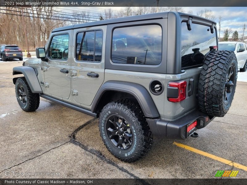 Sting-Gray / Black 2021 Jeep Wrangler Unlimited Willys 4x4