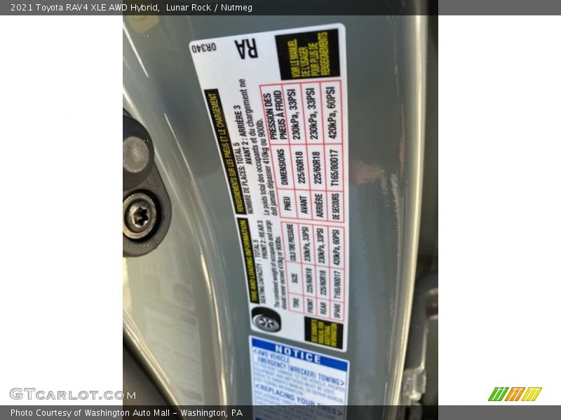 Lunar Rock / Nutmeg 2021 Toyota RAV4 XLE AWD Hybrid