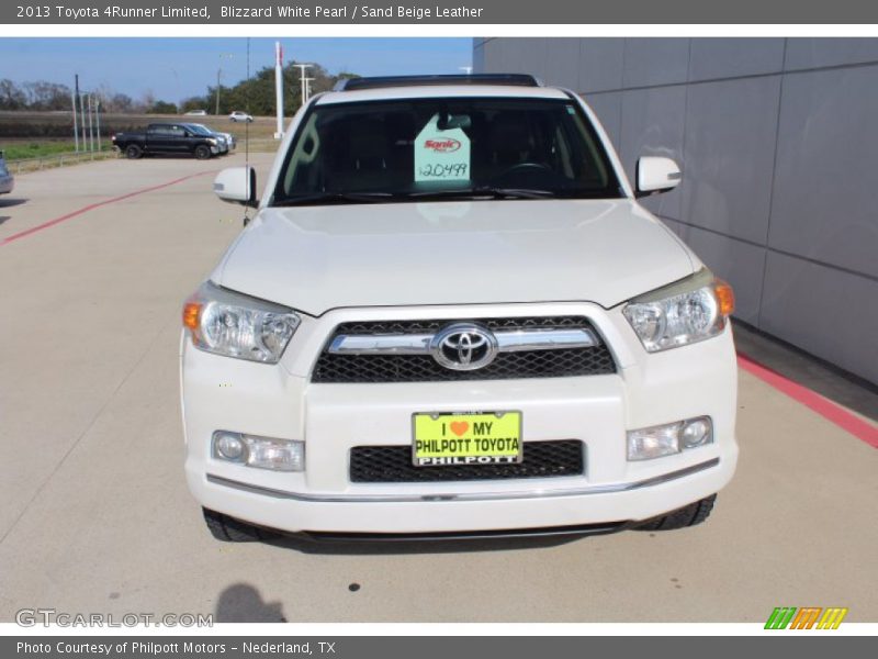 Blizzard White Pearl / Sand Beige Leather 2013 Toyota 4Runner Limited