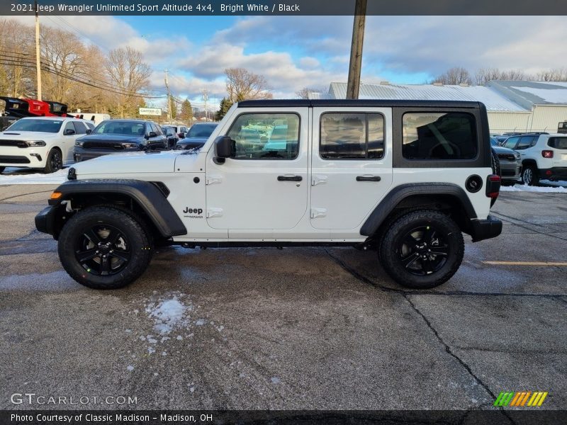 Bright White / Black 2021 Jeep Wrangler Unlimited Sport Altitude 4x4