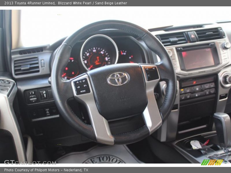 Blizzard White Pearl / Sand Beige Leather 2013 Toyota 4Runner Limited