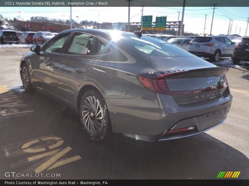 Hampton Gray / Black 2021 Hyundai Sonata SEL Hybrid