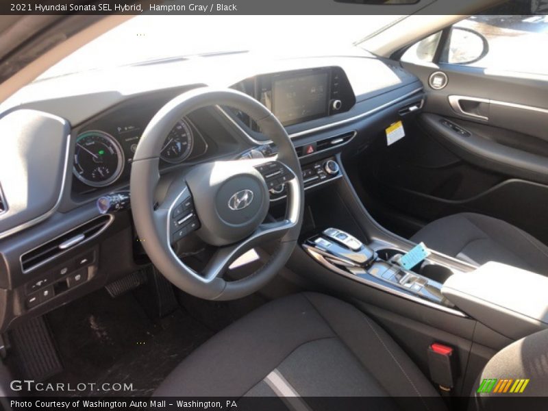 Hampton Gray / Black 2021 Hyundai Sonata SEL Hybrid