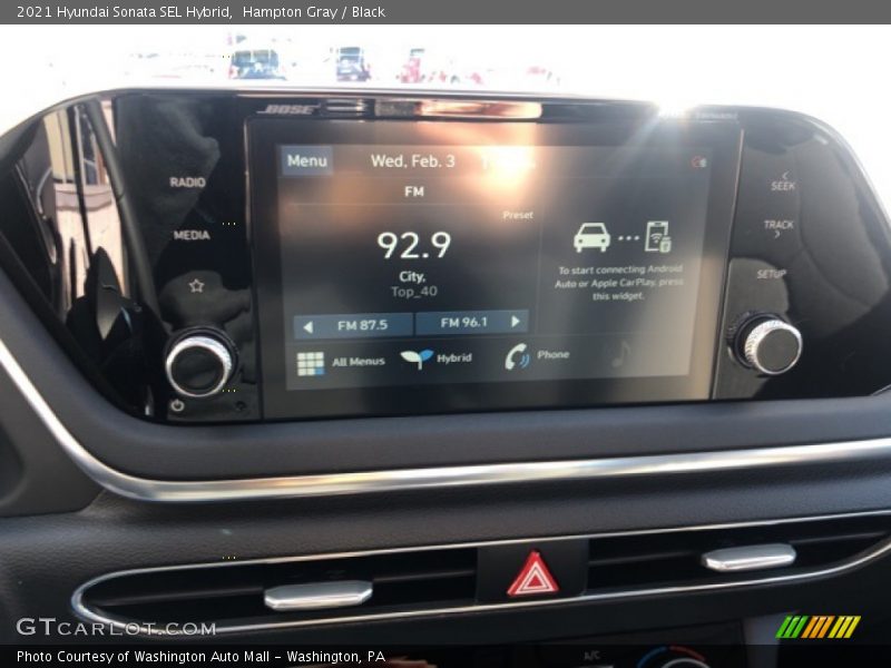 Hampton Gray / Black 2021 Hyundai Sonata SEL Hybrid
