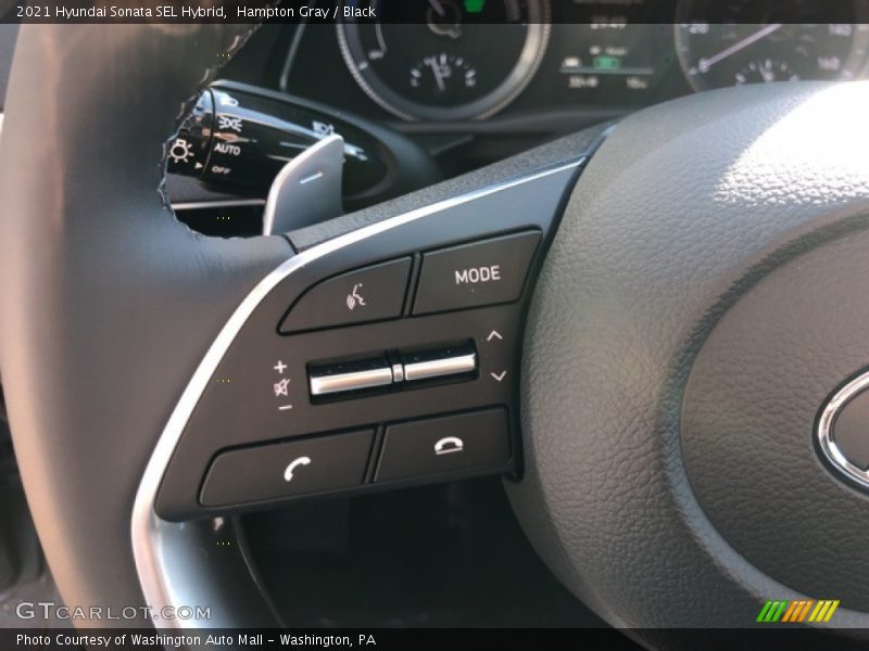 Hampton Gray / Black 2021 Hyundai Sonata SEL Hybrid