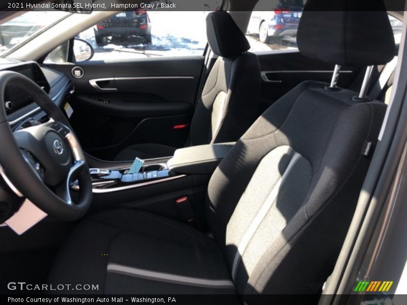 Hampton Gray / Black 2021 Hyundai Sonata SEL Hybrid