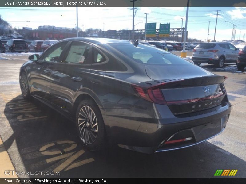 Portofino Gray / Black 2021 Hyundai Sonata SEL Hybrid