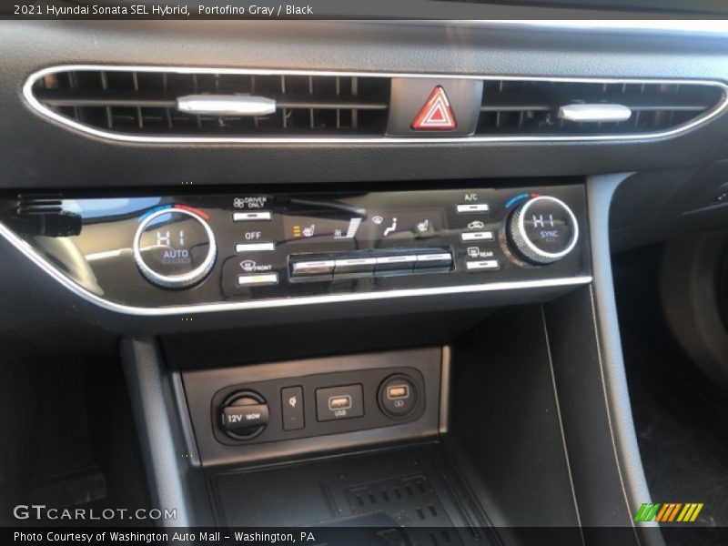 Portofino Gray / Black 2021 Hyundai Sonata SEL Hybrid