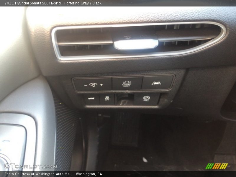 Portofino Gray / Black 2021 Hyundai Sonata SEL Hybrid