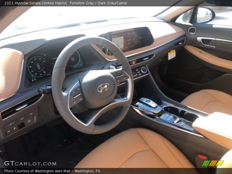 Portofino Gray / Dark Gray/Camel 2021 Hyundai Sonata Limited Hybrid