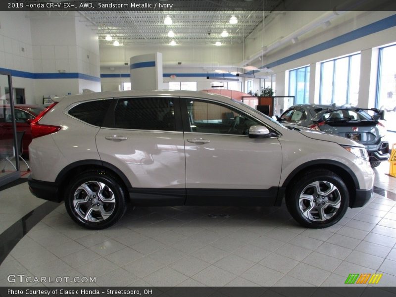 Sandstorm Metallic / Ivory 2018 Honda CR-V EX-L AWD