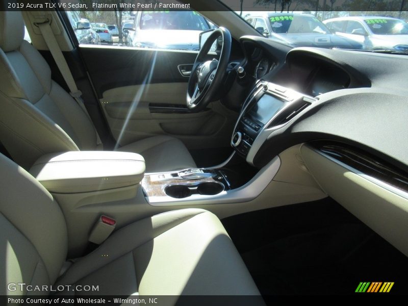 Platinum White Pearl / Parchment 2019 Acura TLX V6 Sedan
