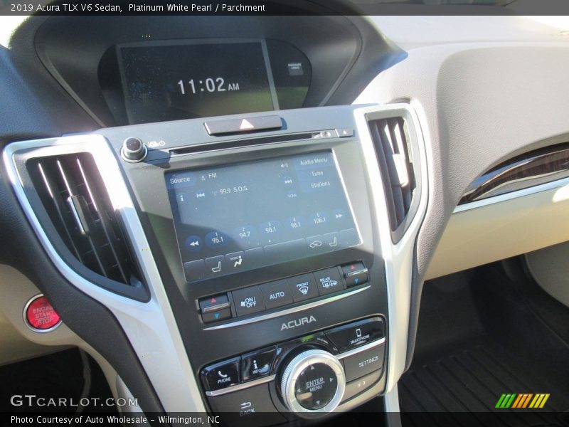 Platinum White Pearl / Parchment 2019 Acura TLX V6 Sedan