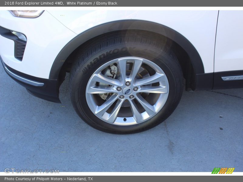 White Platinum / Ebony Black 2018 Ford Explorer Limited 4WD