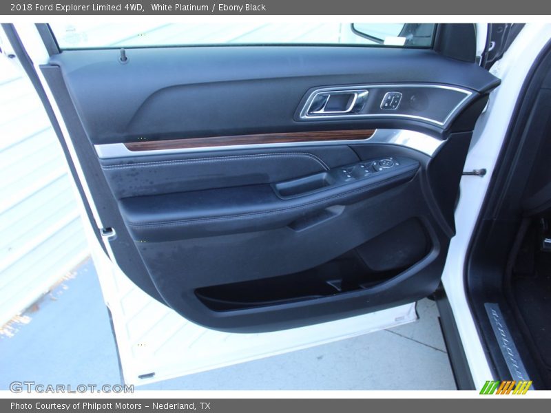 White Platinum / Ebony Black 2018 Ford Explorer Limited 4WD