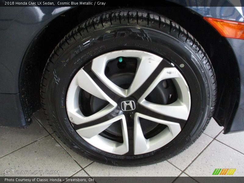 Cosmic Blue Metallic / Gray 2018 Honda Civic LX Sedan
