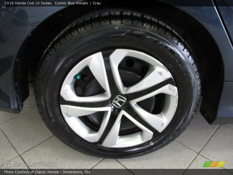 Cosmic Blue Metallic / Gray 2018 Honda Civic LX Sedan
