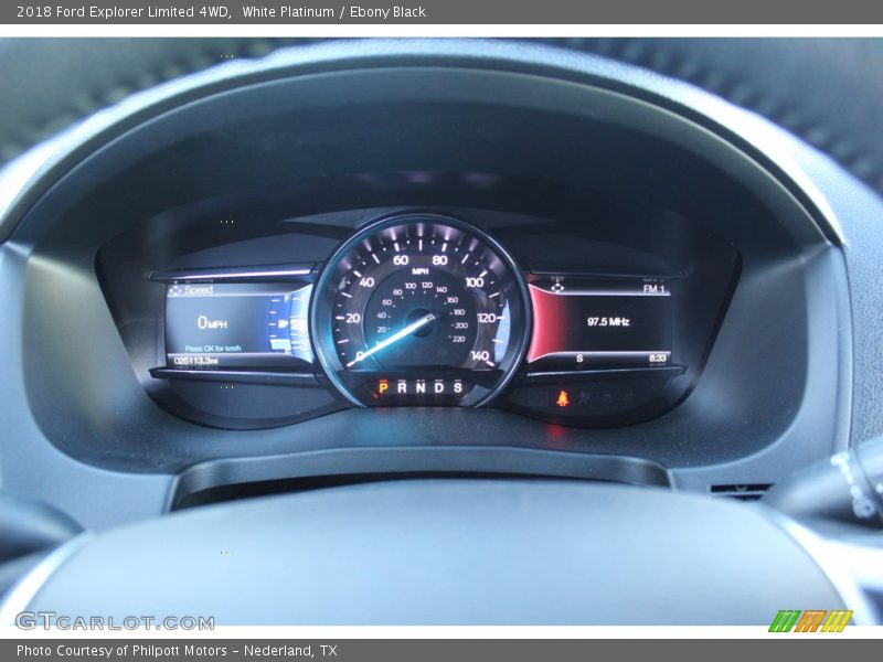 White Platinum / Ebony Black 2018 Ford Explorer Limited 4WD