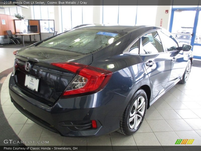 Cosmic Blue Metallic / Gray 2018 Honda Civic LX Sedan
