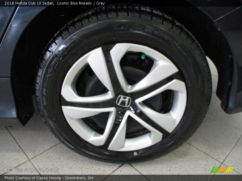 Cosmic Blue Metallic / Gray 2018 Honda Civic LX Sedan