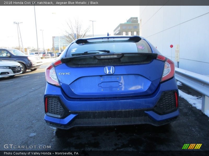 Aegean Blue Metallic / Black 2018 Honda Civic LX Hatchback