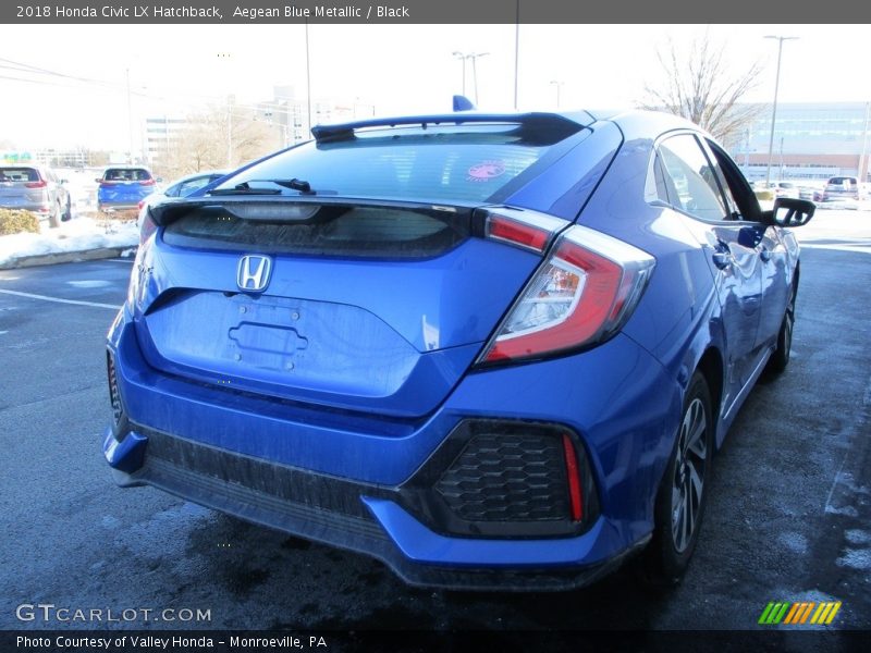 Aegean Blue Metallic / Black 2018 Honda Civic LX Hatchback