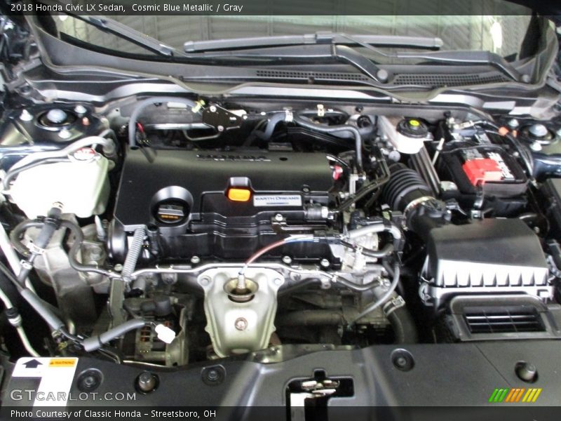 Cosmic Blue Metallic / Gray 2018 Honda Civic LX Sedan