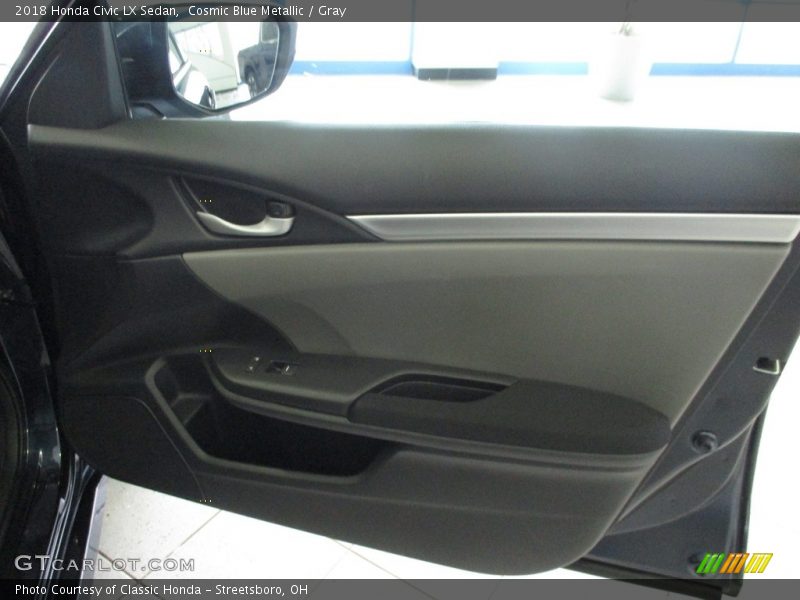 Cosmic Blue Metallic / Gray 2018 Honda Civic LX Sedan