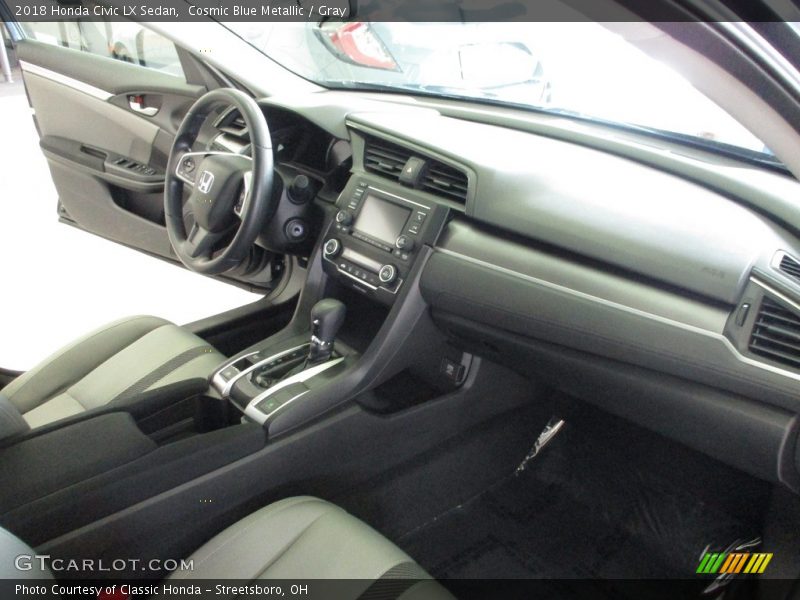 Cosmic Blue Metallic / Gray 2018 Honda Civic LX Sedan