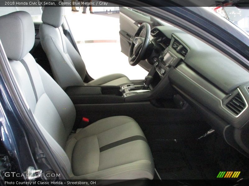Cosmic Blue Metallic / Gray 2018 Honda Civic LX Sedan