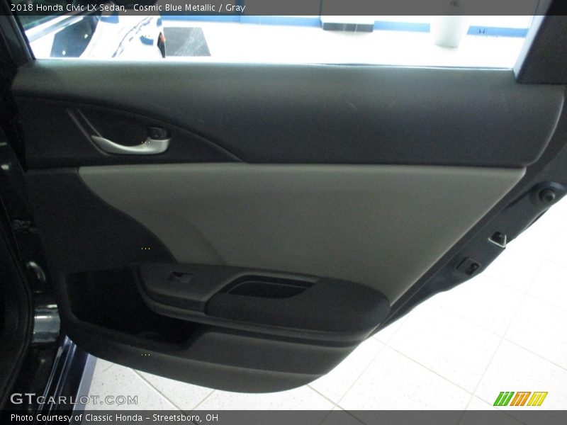 Cosmic Blue Metallic / Gray 2018 Honda Civic LX Sedan