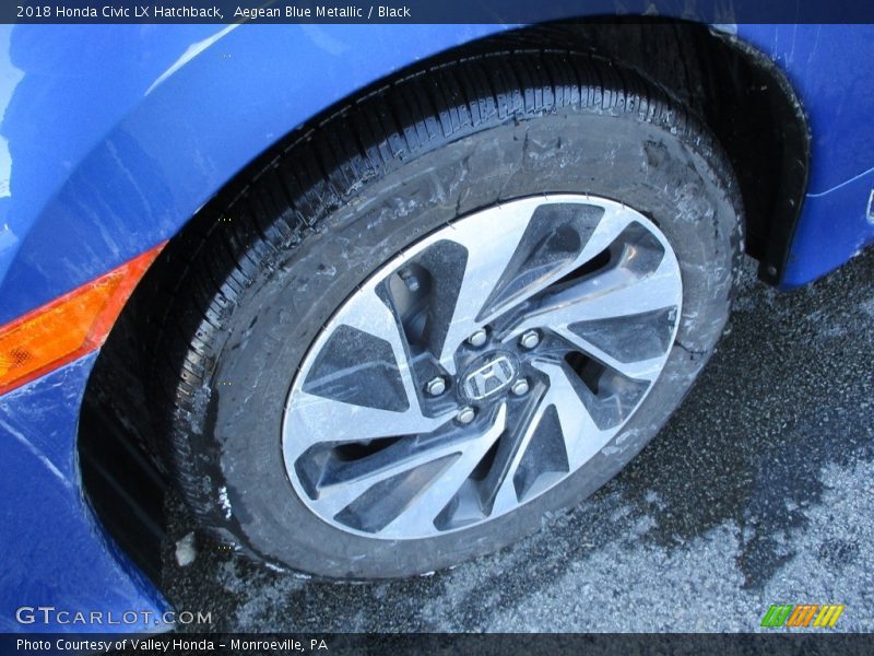 Aegean Blue Metallic / Black 2018 Honda Civic LX Hatchback