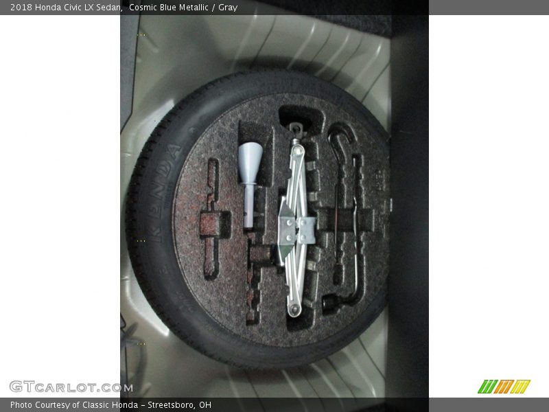 Cosmic Blue Metallic / Gray 2018 Honda Civic LX Sedan