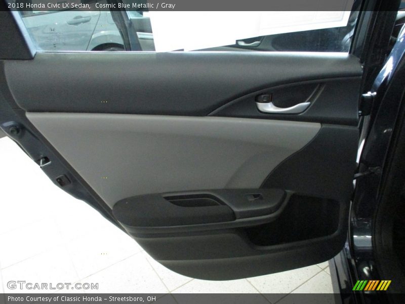 Cosmic Blue Metallic / Gray 2018 Honda Civic LX Sedan