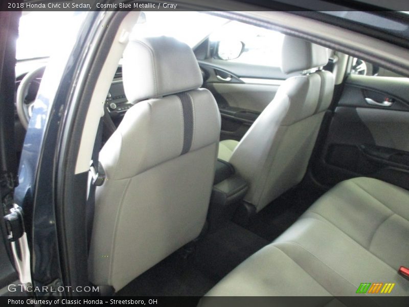 Cosmic Blue Metallic / Gray 2018 Honda Civic LX Sedan
